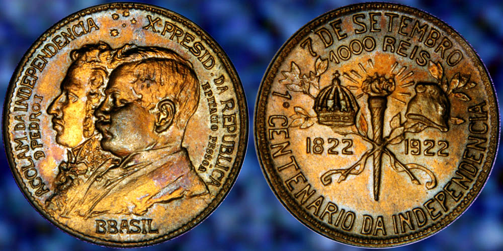 Brazil-1922-1000-Reis-Spelling-Error-Brazil-Spelled-Bbasil
