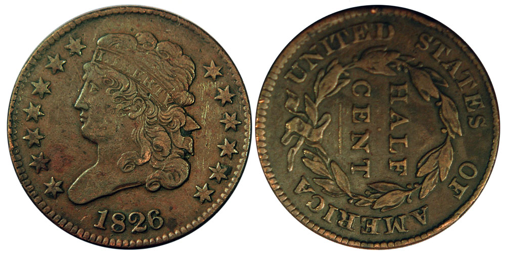1826-Half-Cent-90-Degree-Rotated-Dies-Neat-Coin