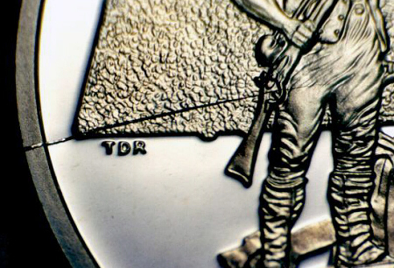1890-1990-Eisenhower-Centennial-Proof-Die-Crack-?