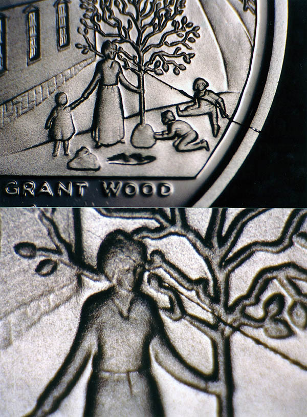 1890-1990-Eisenhower-Centennial-Proof-Die-Crack-?