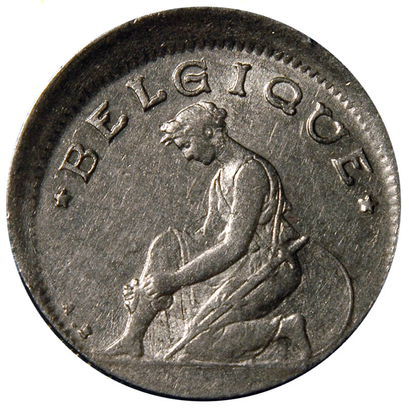 Found-In-Junk-Box:--Belgium-1922-50c-Fr-Off-Center-Strike