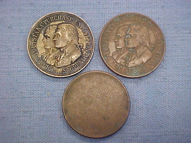 1904-St.-Louis-Fair-Medal-And-...-Blank-Planchet-!-Unique-?