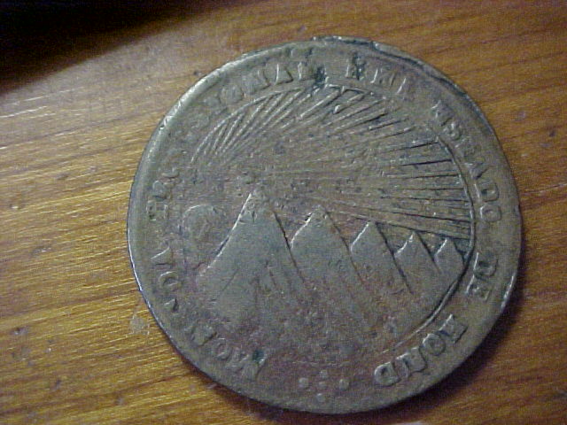 Three-Pieces---Fake?-Ancient-Coin-+-Copper-8-Reales?