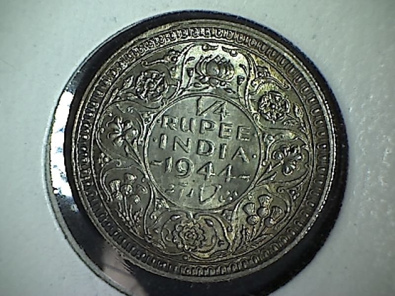 1944-India-1/4-Rupee-With-A-Cud?