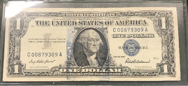Series-1957-$1-Note---Blue-Ink-Error?