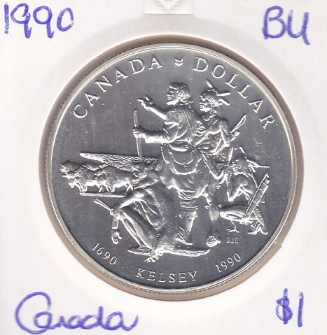 Commems-Collection-Canadian:-1990-Henry-Kelsey-Silver-Dollar