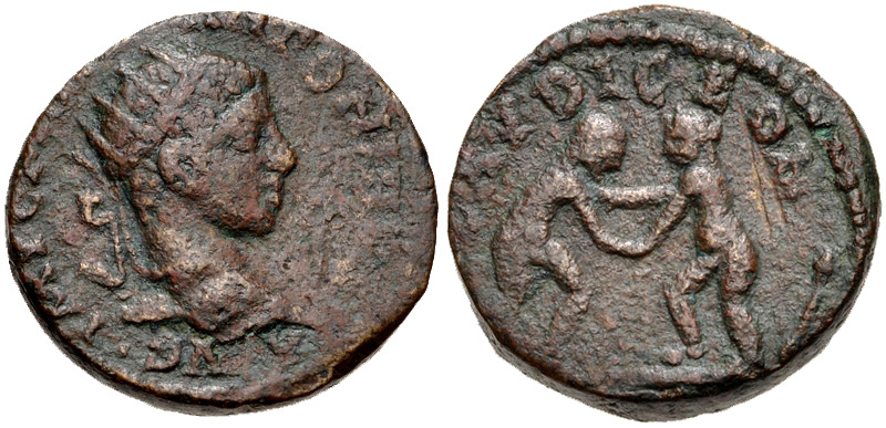 Roman-Provincial-Coin-W/-Wrestlers!---Need-Help-Iding-Please
