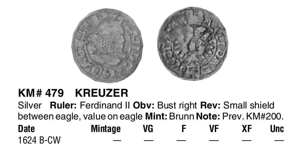 Ferdinand-II-Kreuzer-1624-B,-But-What-Type?-1624-Ad-Austria-1-Kreutzer