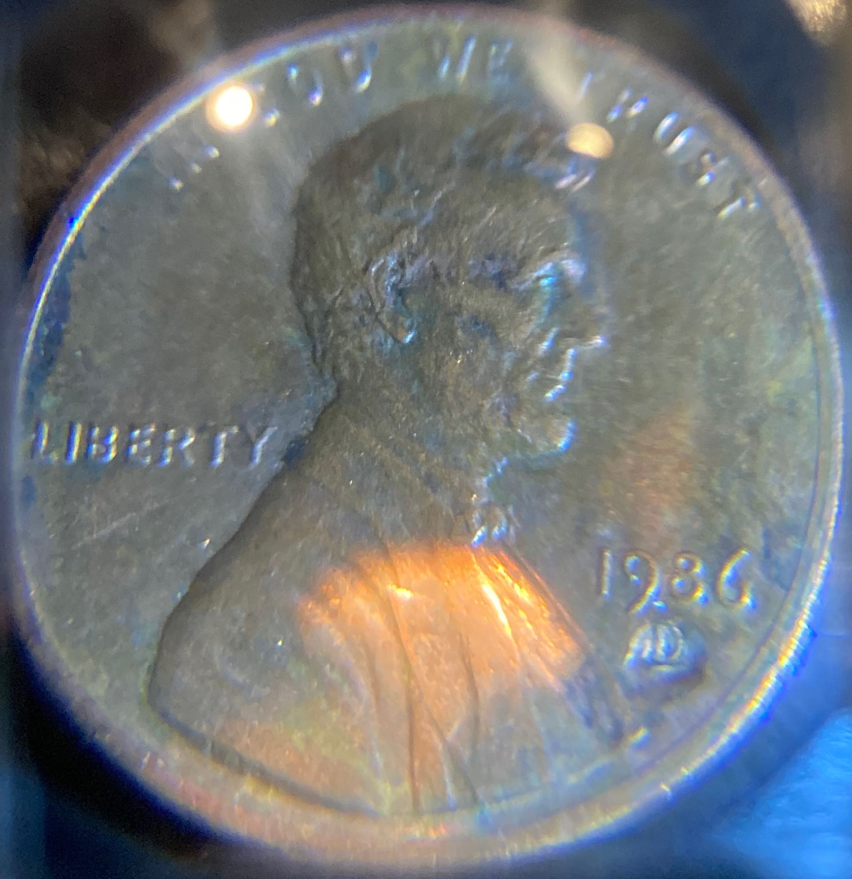 1986-D-W/-Crater-Around-Mint-Mark
