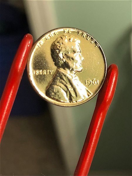 1961-Proof-Lincoln-Penny-Off-Metal?-Pattern?
