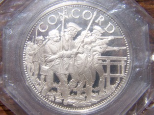 Help-Identify--Lexington---Concord-Commemorative?-Id:-Likely-Franklin-Mint-Silver-Round