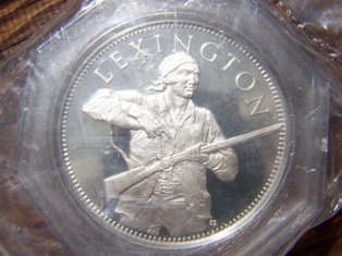 Help-Identify--Lexington---Concord-Commemorative?-Id:-Likely-Franklin-Mint-Silver-Round