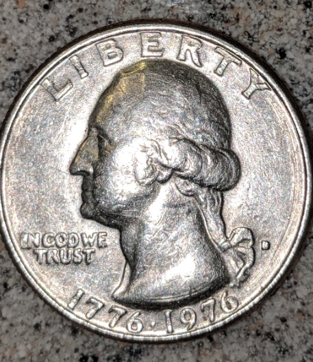 1976-D-Bicentennial-Quarter...error-Or-Post-Minting-Damage?