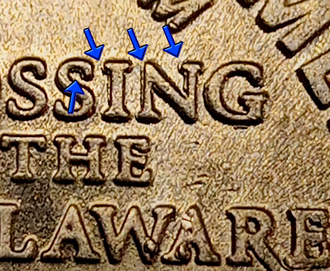 2021---P--Washington-Crossing-The-Delaware.--Marks-In-The-SSin--Of-Crossing