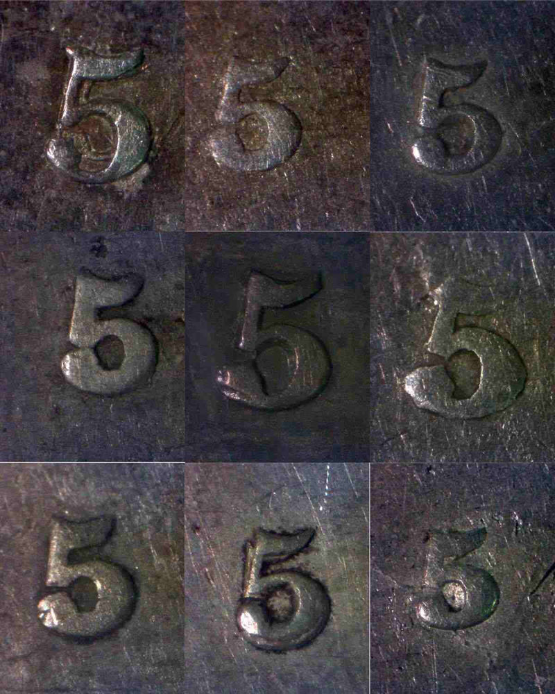 1858-20-Cent-Varieties-1588/1858,-1888/1858-Or-Re-Punched-5