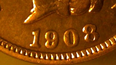 Rare-Variety-Indian-Head?-1808/1908-Die-Break?