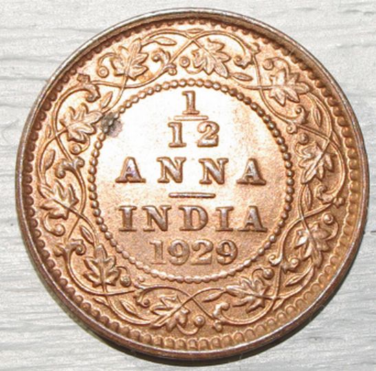 India-1908-1/12-Anna