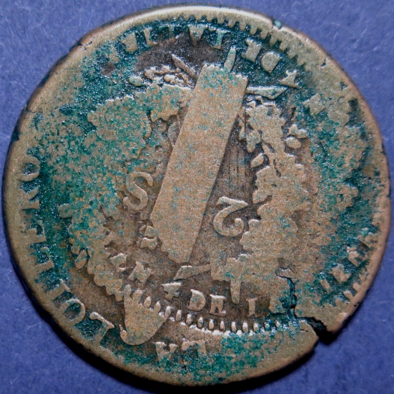 1792-2-Sols-France-Off-Center-Double-Strick-And-Rotated
