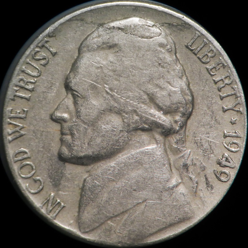 1949-Jefferson-Nickel-OBV-Lamination