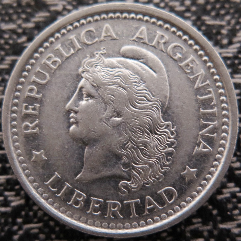 1957-Argentina-1-Peso-Struck-Through