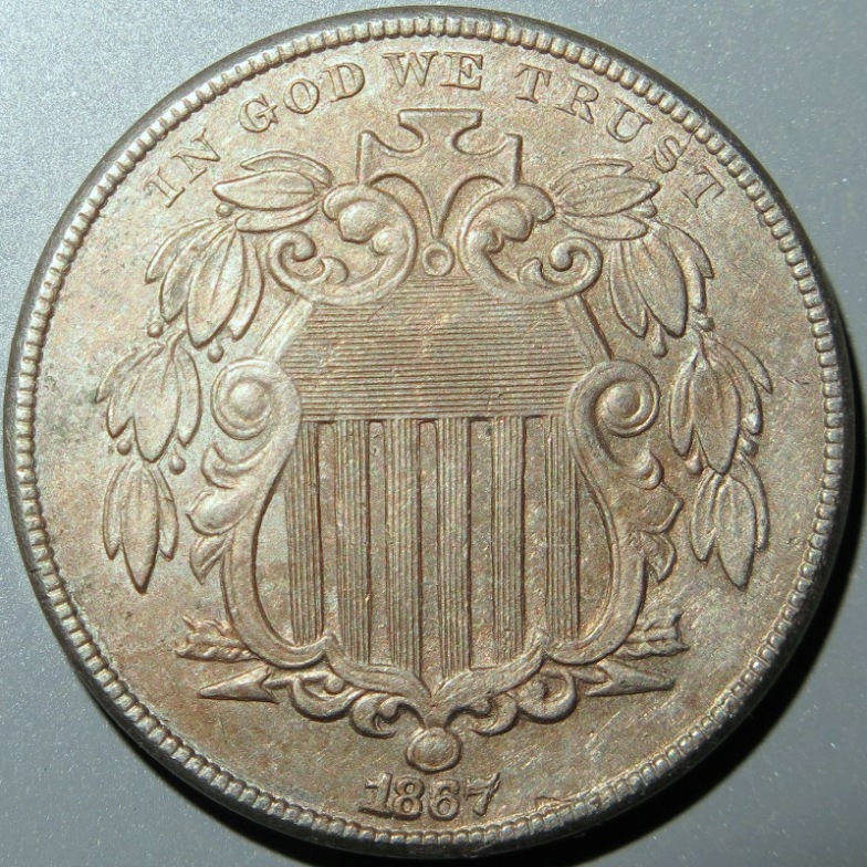 1867,-Shield-Nickel,-No-Rays,-FS-1308-RPD---Grade?