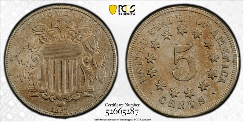1867,-Shield-Nickel,-No-Rays,-FS-1308-RPD---Grade?