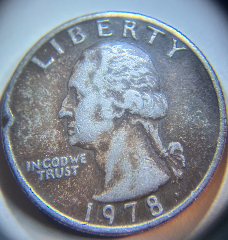 1978-Washington-Quarter-5.59g,-Missing-Clad-Layer
