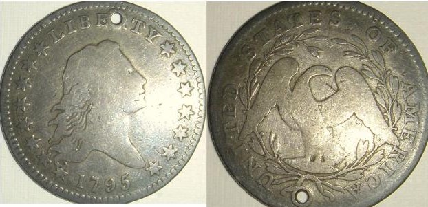 1795-Flowing-Hair-Silver-Dollar-With-A-Small-Hole