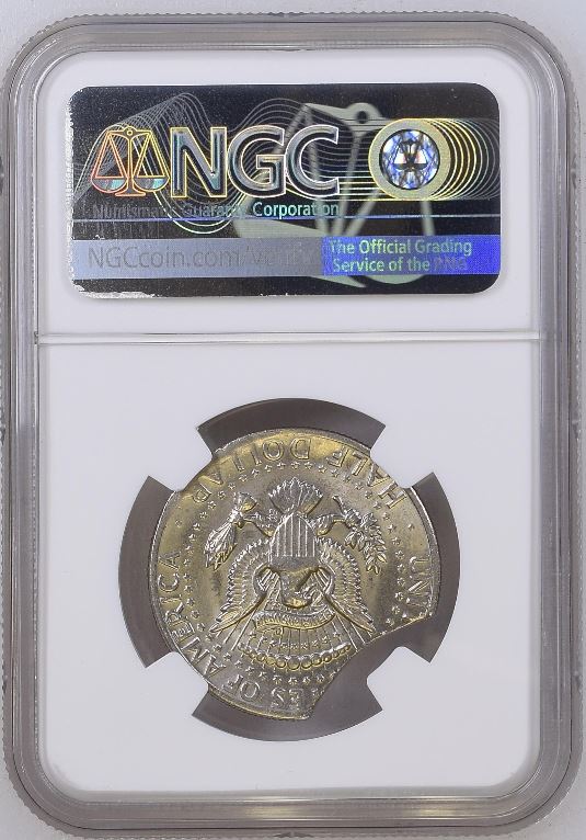 1971-D-Half-Dollar-10%-Curved-Clip-NGC-MS-64
