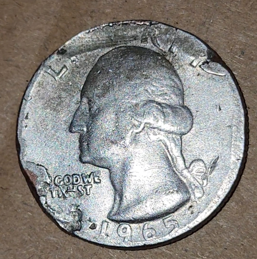 1965-Washington-Quarter-6-Near-Date-;ghost-Letters--Over-Damage?