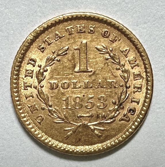 1853-$1-Gold-Coin-For-Grading-Help
