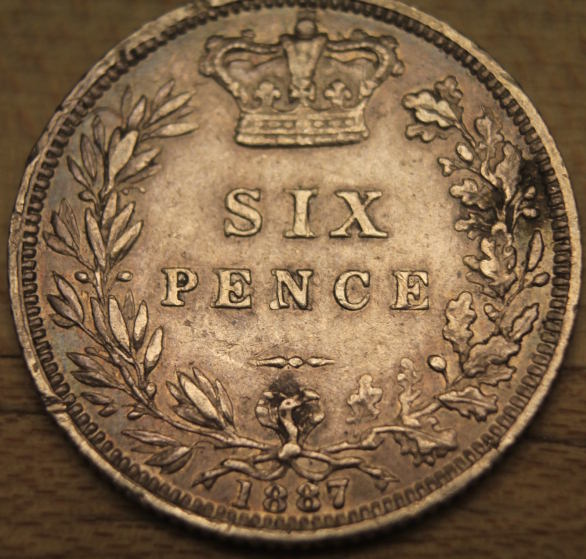 1887-Sixpence