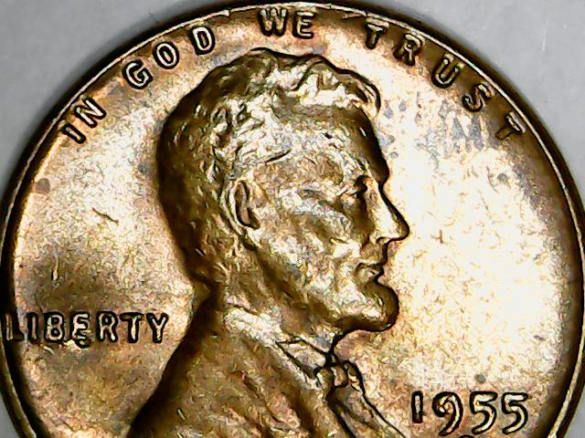 1955-S-LWC-Die-Crack,-Split-Rim-And-Off-Center
