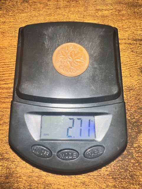 1975-Canadian-Penny---Wrong-Weight-2.71g