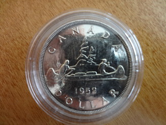 My-First-1952-Canadian-Silver-Dollar,-Thoughts-Please