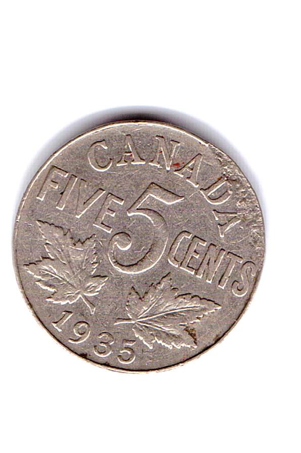 1935-Canada-5-Cents