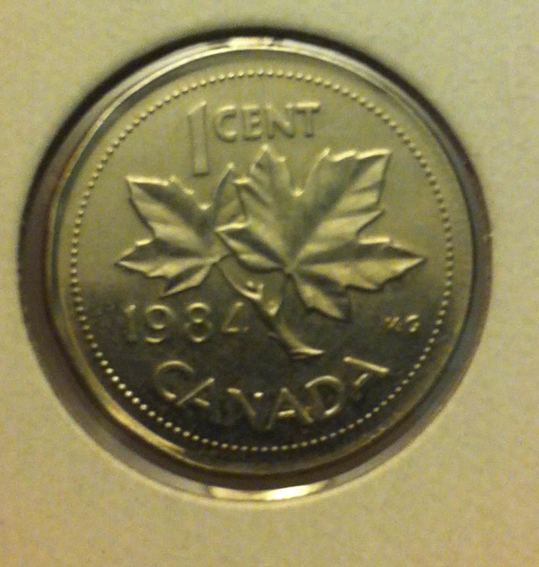 Silver-Dime---Stamped-With-Penny-Face-Please-Help---1984