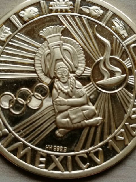 1968-Mexico-Gold-Olympic-Coin-Of-A-Discus-Thrower