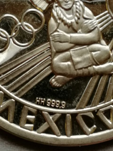 1968-Mexico-Gold-Olympic-Coin-Of-A-Discus-Thrower
