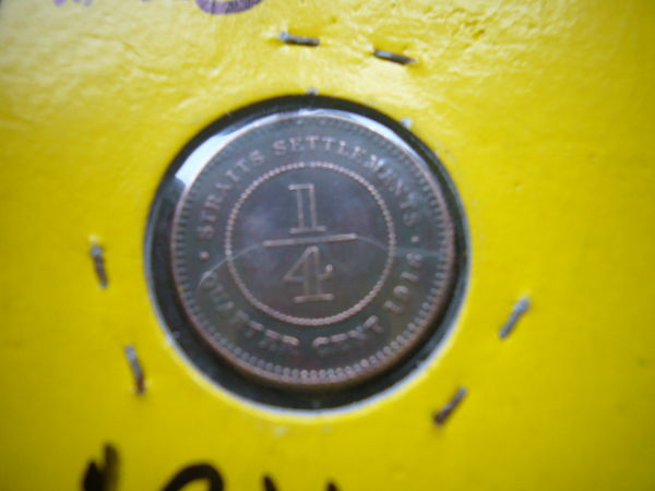 Odd-Dated-Coins-1/4-Cents-Straits-Settlement-1916