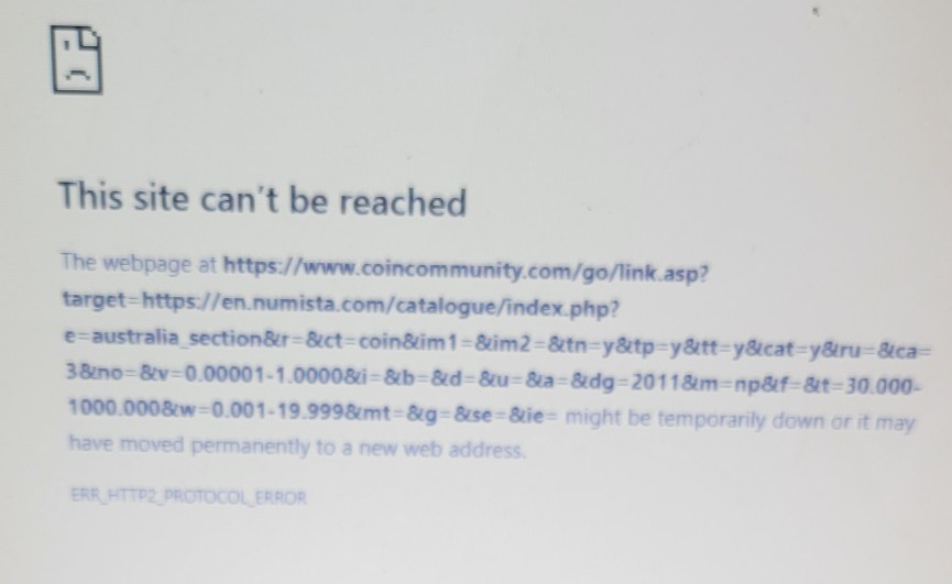 Numista-Link-Not-Loading