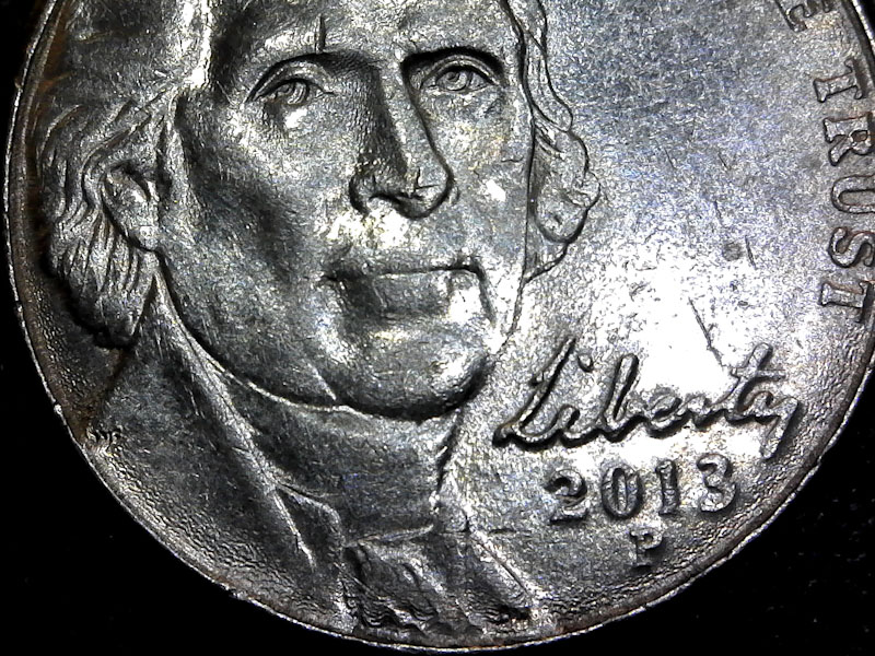 2013-Jefferson-Nickel:-Why-The-Jnf-And-The-Dw-Are-Not-Visible-Is-A-Error-Or-Damage-From-The-Mint?