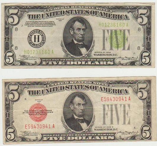 $5-With-Red-Seal-/-$5-With-Light-Green-Seal