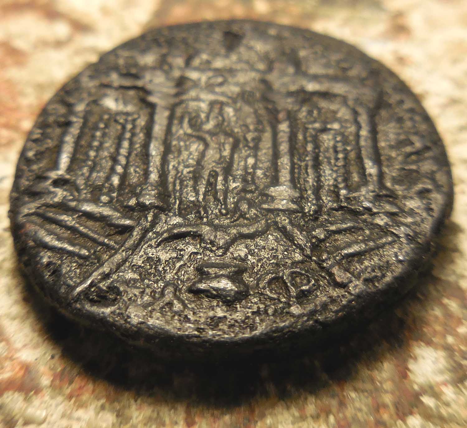 Phoenicia,-Orthosia.-Elagabalus.-221/2-Ad,-View-Of-Two-Stair-Temple!