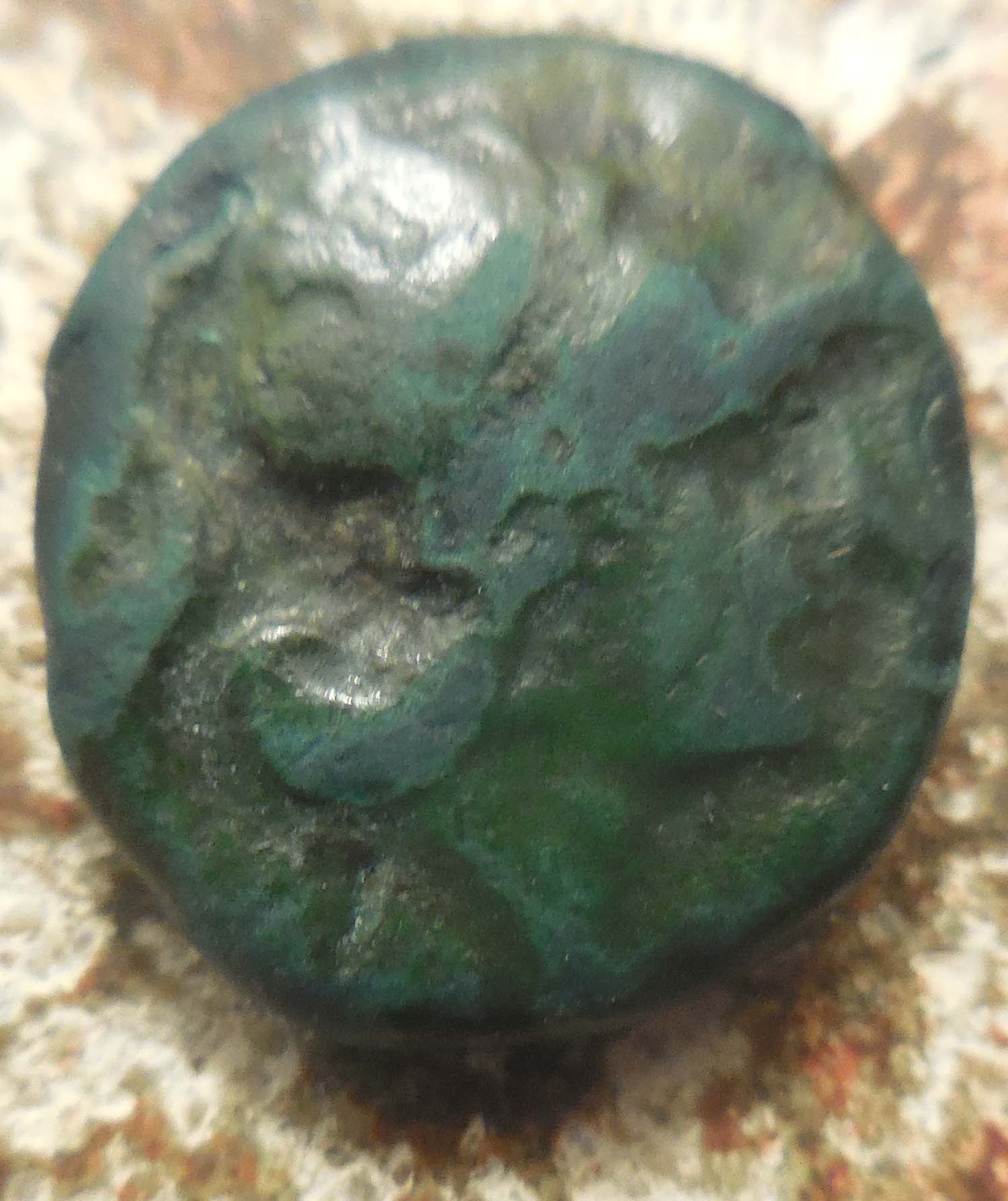17mm,-3.48g,-Anonymous.-240-Bc.-Bronze-Litra-Rome.-Helmeted-Mars-/-Horse's?