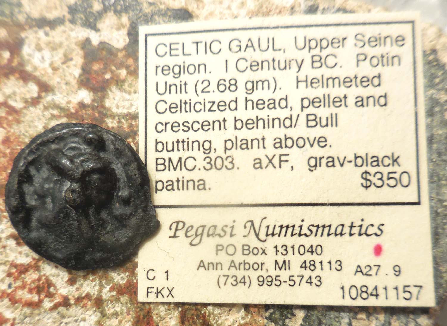 Very-Cool!-Celtic-Gaul,-Bull,-Helmeted-Head,-Ex-Pegasi-Numismatics