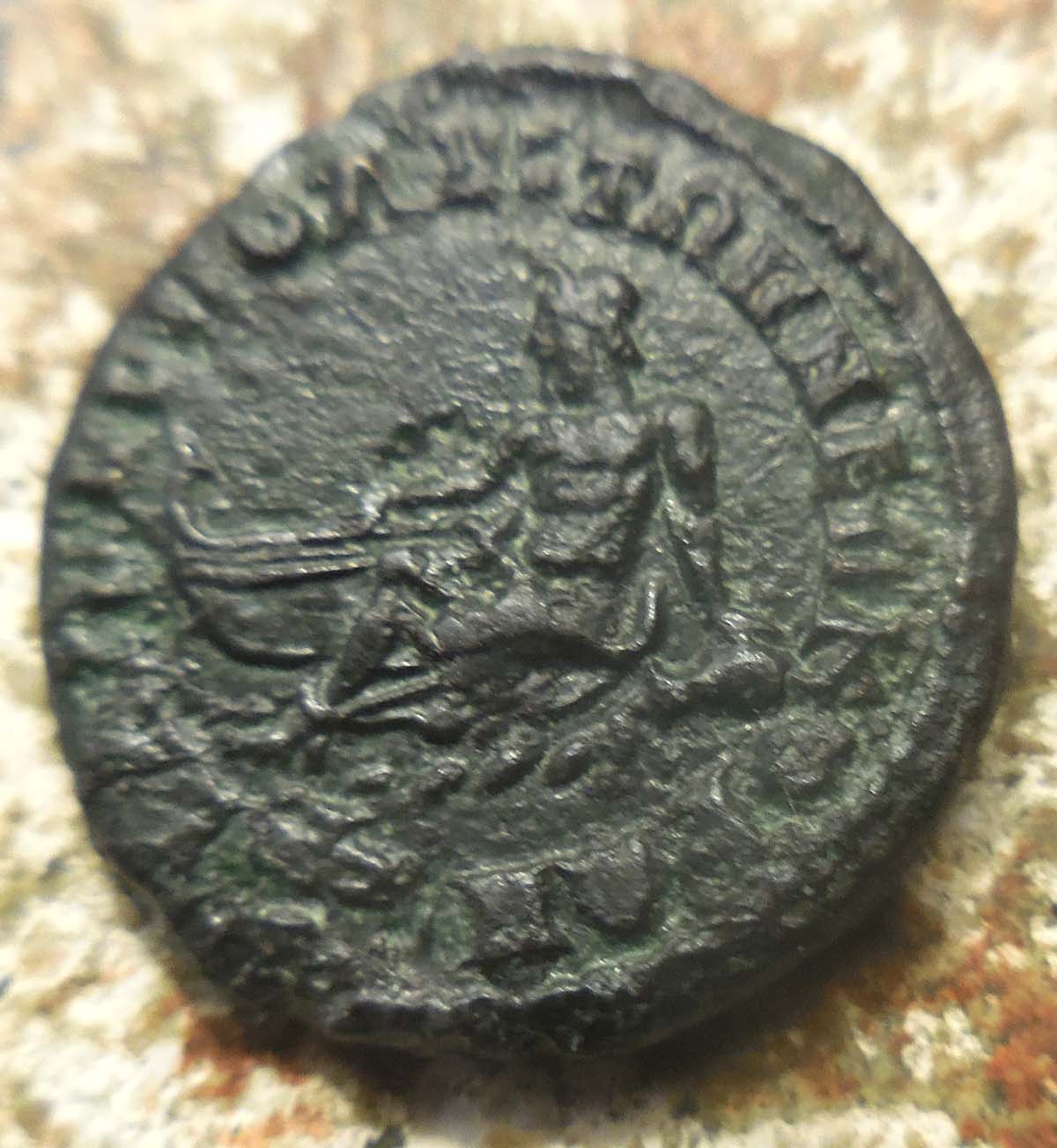 Rare-Philippopolis.-Elagabalus.-Rivergod-Touching-Galley:-Neat-Image
