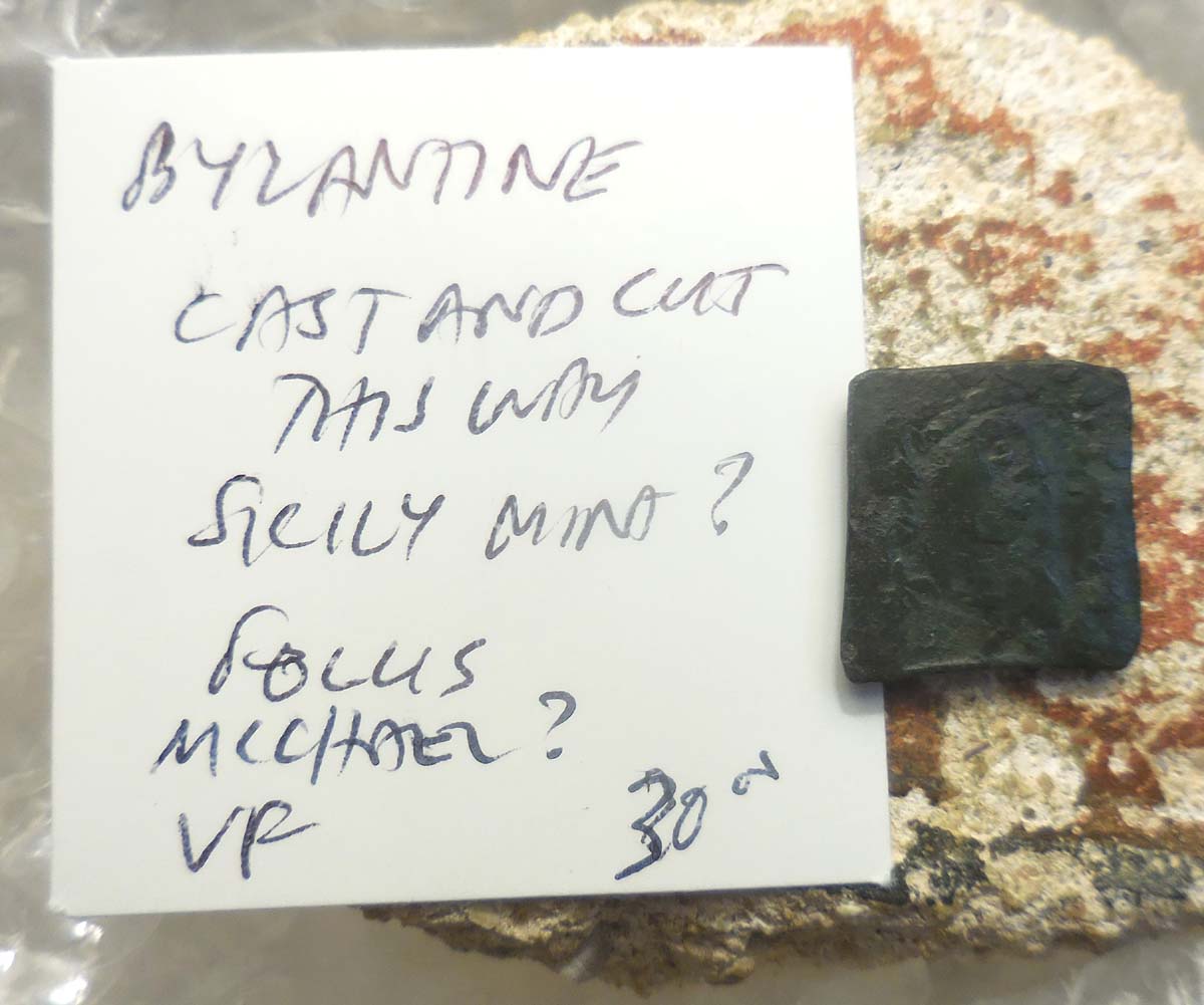 Rare:-Anastasius-I.-498-518-Ad-Exagium-Solidi-Weight-Cut-From-Follis,-4.00g
