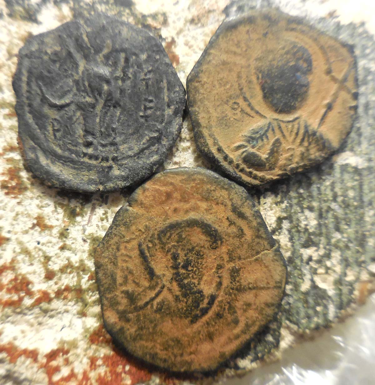 3-Coins-Of-Tancred,-Types-1,-2-&-4-Crusader-Reagent-Of-Antioch-1101-1112-Ad