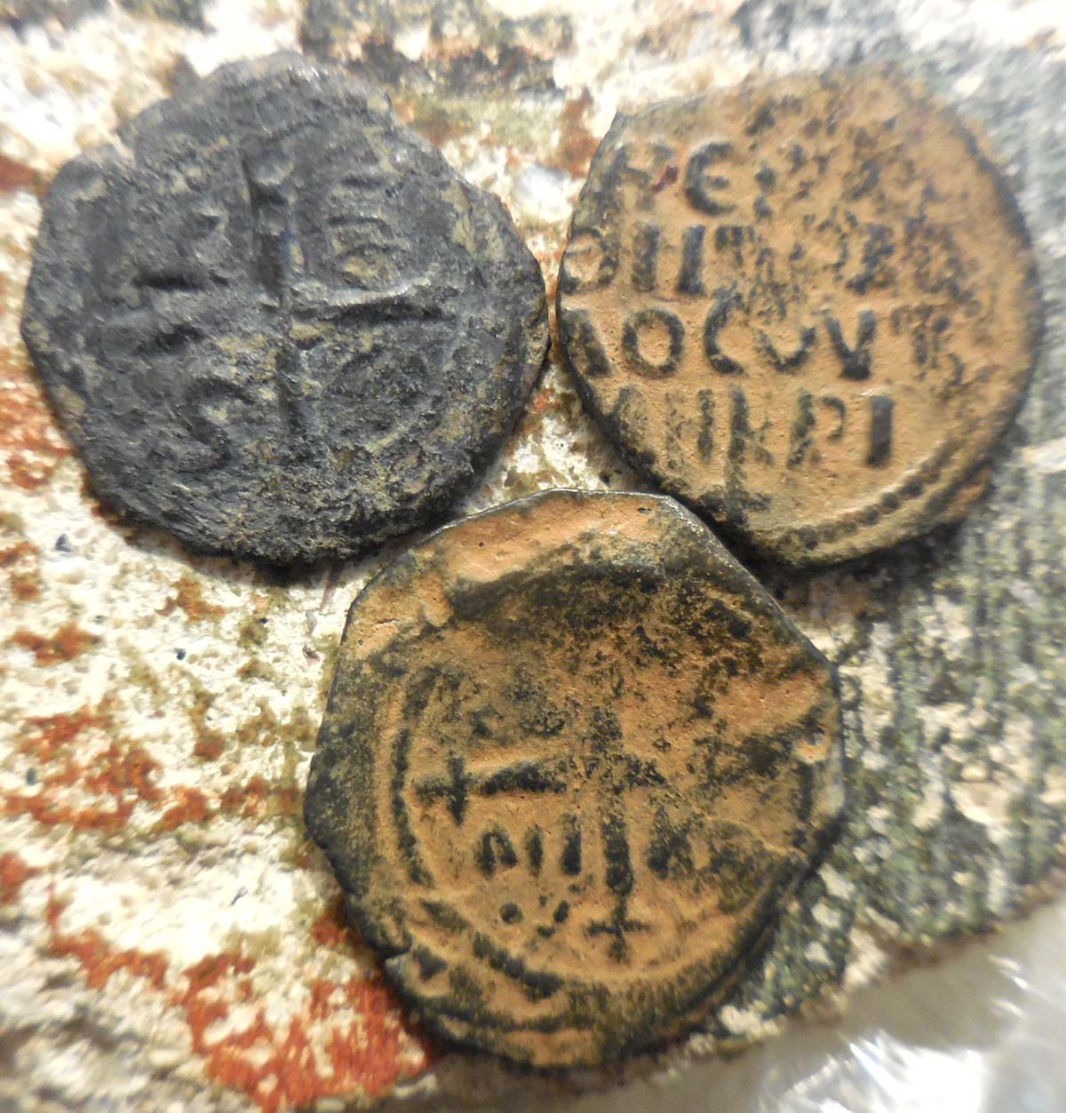 3-Coins-Of-Tancred,-Types-1,-2-&-4-Crusader-Reagent-Of-Antioch-1101-1112-Ad